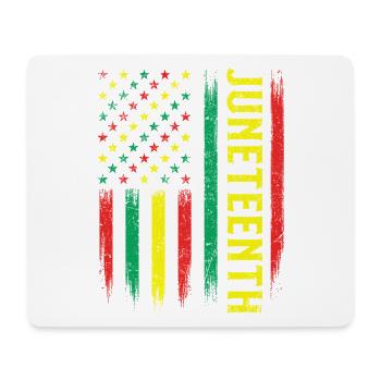 Juneteenth – African Roots Melanin Pride - Mouse Pad (horizontal) - white - Front