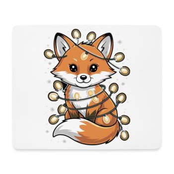 Lichterfuchs im Winterzauber Fuchs - Mousepad (Querformat) - Weiß - Vorne