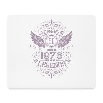 60. Geburtstag Leben beginnt Engel Flügel Jahrgang - Mousepad (Querformat) - Weiß - Vorne