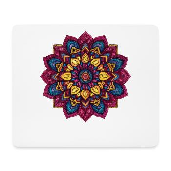 Colorful Mandala Floral Pattern - Mouse Pad (horizontal) - white - Front