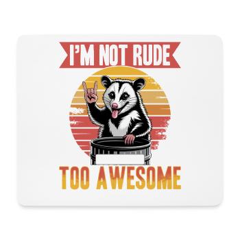 Funny Opossum - Mouse Pad (horizontal) - white - Front