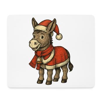 Christmas Donkey - Mouse Pad (horizontal) - white - Front