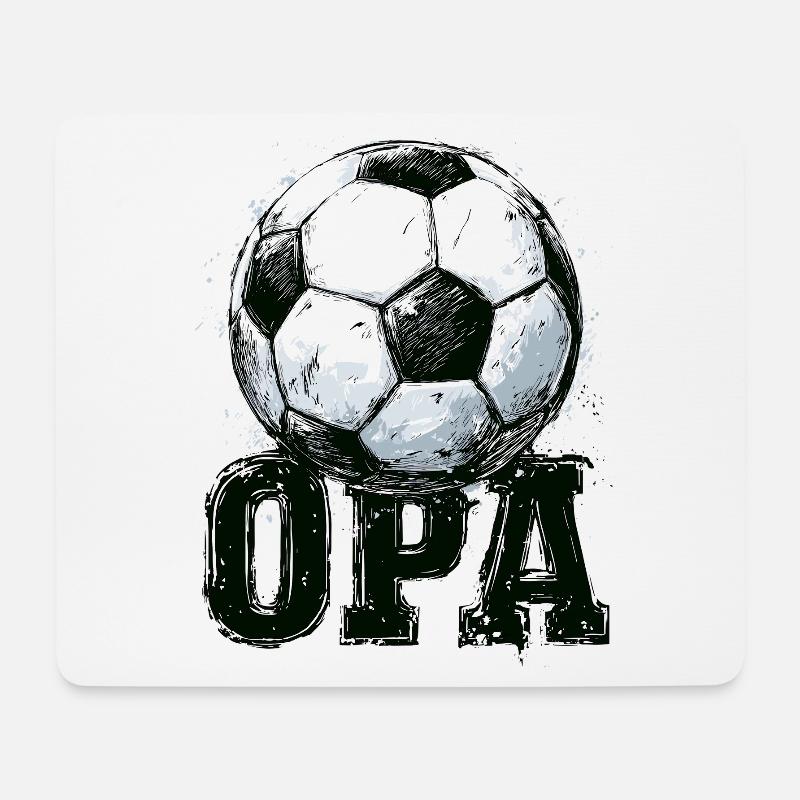 OPA Großvater Fußball - Mousepad (Querformat) - Weiß