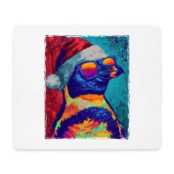 Pinguin Weihnachten Porträt - Mousepad (Querformat) - Weiß - Vorne