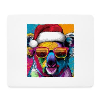 Portrait de Noël du Koala - Tapis de souris (format paysage) - blanc - Devant