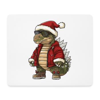 Dinosaure stégosaure Hiver de Noël - Tapis de souris (format paysage) - blanc - Devant
