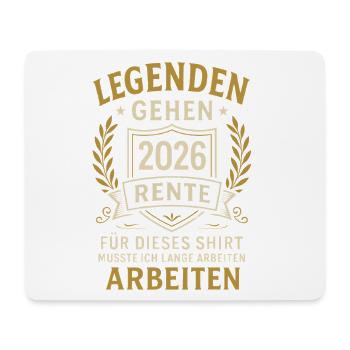 Rente 2026, Legende Abschied - Mousepad (Querformat) - Weiß - Vorne