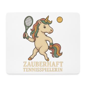 Tennis licorne, Girl Magic - Tapis de souris (format paysage) - blanc - Devant