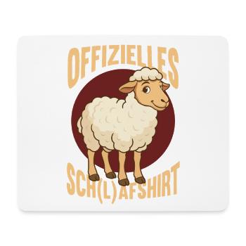 Chemise de nuit officielle Mouton endormi - Tapis de souris (format paysage) - blanc - Devant