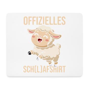 Chemise de nuit officielle Mouton endormi - Tapis de souris (format paysage) - blanc - Devant