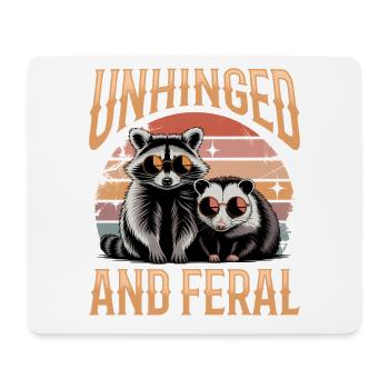 Funny Opossum and Raccoon - Mousepad (Querformat) - Weiß - Vorne