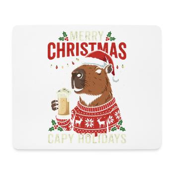 Capybaras Weihnachtsfest Pullover - Mousepad (Querformat) - Weiß - Vorne