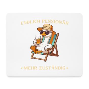 Pensionär Gans - Nicht mehr zuständig Abschied - Mousepad (Querformat) - Weiß - Vorne