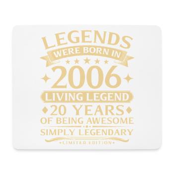 Vintage 2006 Jahrgang geboren 20. Geburtstag - Mousepad (Querformat) - Weiß - Vorne