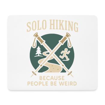 Women's solo hiker empowerment trail - Mouse Pad (horizontal) - white - Front