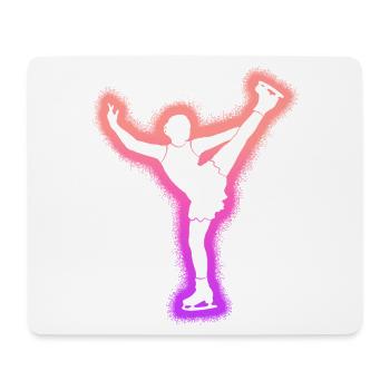 Eiskunstläuferin Eislaufen Mädchen Eiskunstlauf - Mousepad (Querformat) - Weiß - Vorne