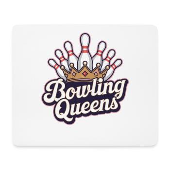 Bowling Queens Krone Kegeln Team Damen Liga - Mousepad (Querformat) - Weiß - Vorne