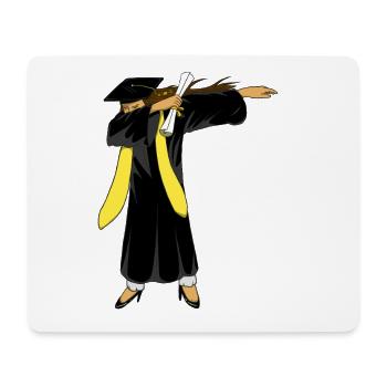 Dabbing Graduation Girl Diploma Funny High School - Mousepad (Querformat) - Weiß - Vorne