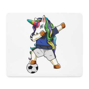Einhorn-Fußball Dabbing Football Lustiger Magischer Spor - Mousepad (Querformat) - Weiß - Vorne
