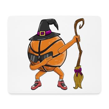 Dabbing Basketball Witch Funny Halloween Sports Fa - Mouse Pad (horizontal) - white - Front