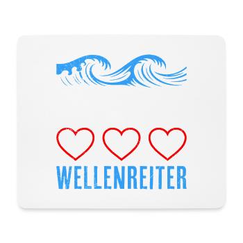 North Sea Holiday NORDDEICH SURFER FUNNY - Mouse Pad (horizontal) - white - Front