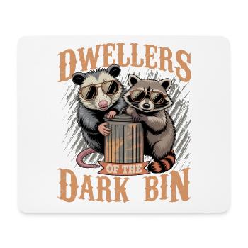 Funny Opossum and Raccoon - Mousepad (Querformat) - Weiß - Vorne