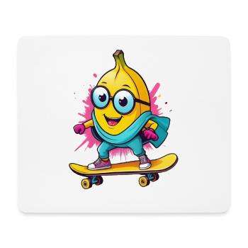 Patineur banane avec lunettes - Tapis de souris (format paysage) - blanc - Devant