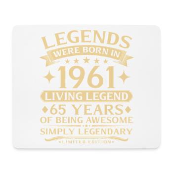 Vintage 1961 Jahrgang geboren 65. Geburtstag - Mousepad (Querformat) - Weiß - Vorne