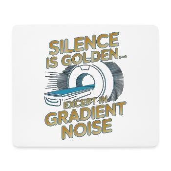 Le silence du technicien IRM est l’imagerie IRM Golden Rad Tech - Tapis de souris (format paysage) - blanc - Devant