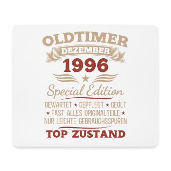 29th Birthday Gift Vintage Car December 1996 - Mouse Pad (horizontal) - white - Front