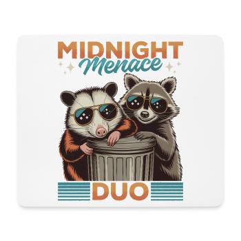 Funny Opossum and Raccoon - Mousepad (Querformat) - Weiß - Vorne