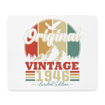 Vintage 1946 Born Original Birthday Gift - Mouse Pad (horizontal) - white - Front