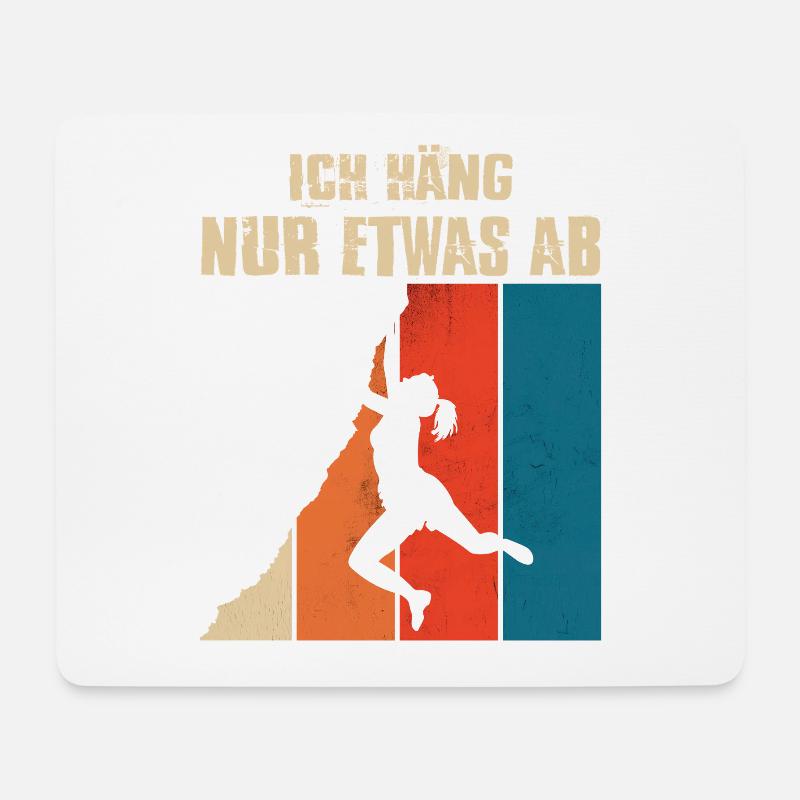 Bouldern Geschenke Klettern Kletterer Boulderer - Mousepad (Querformat) - Weiß
