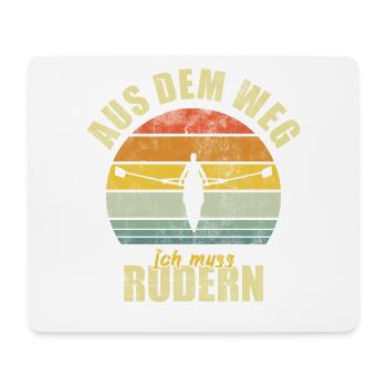Rudern Ruderer Rudersport Lustiger Spruch Vintage - Mousepad (Querformat) - Weiß - Vorne