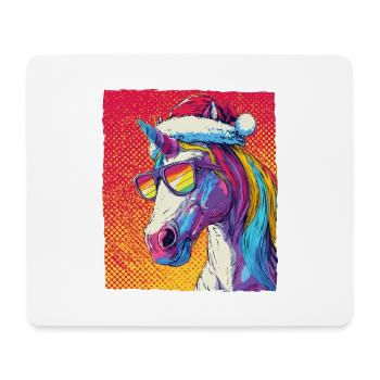 Unicorn Christmas Portrait - Mouse Pad (horizontal) - white - Front