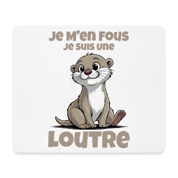 Je M'en Fous Je Suis Une Loutre Cadeau - Tapis de souris (format paysage) - blanc - Devant