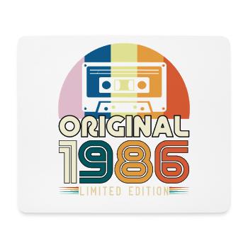 Birthday 1986 Original Vintage Gift Cassette - Mouse Pad (horizontal) - white - Front