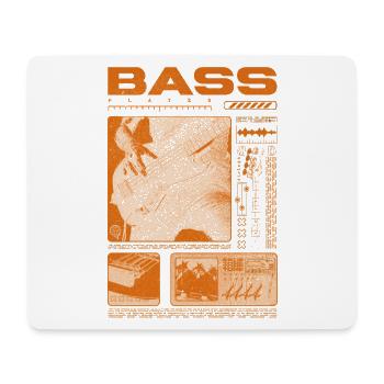 Bass Guitar Lover Bass Player Streetwear - Mouse Pad (horizontal) - white - Front