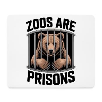 Bear behind bars motif - Mouse Pad (horizontal) - white - Front