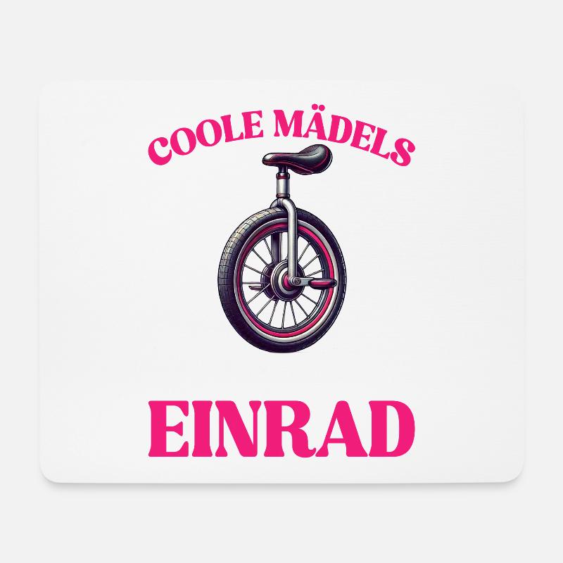 Coole Mädels Fahren Einrad - Mousepad (Querformat) - Weiß