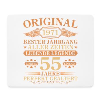 1971 Vintage Perfectly Aged 55th Birthday - Mouse Pad (horizontal) - white - Front