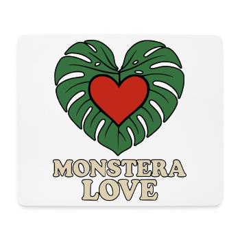 Monstera Love - Mouse Pad (horizontal) - white - Front