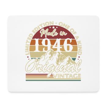 1946 Vintage Rétro Cadeau D'anniversaire - Tapis de souris (format paysage) - blanc - Devant