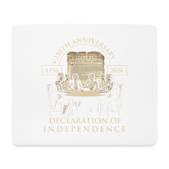 1776 2026 250e anniversaire Amérique 4 juillet États-Unis - Tapis de souris (format paysage) - blanc - Devant