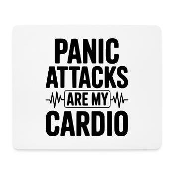 Les crises de panique sont mon cardio - Tapis de souris (format paysage) - blanc - Devant