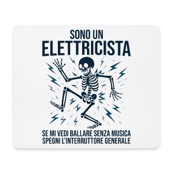 Homme drôle d’électricien, je suis électricien - Tapis de souris (format paysage) - blanc - Devant