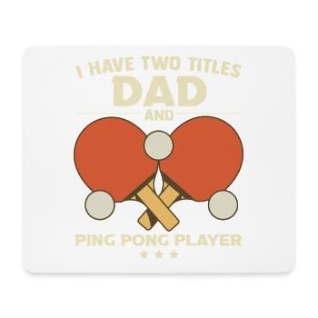 Vater Tischtennis Vatertag - Mousepad (Querformat) - Weiß - Vorne