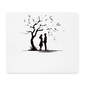 Forever with You Romance Silhouette - Mouse Pad (horizontal) - white - Front