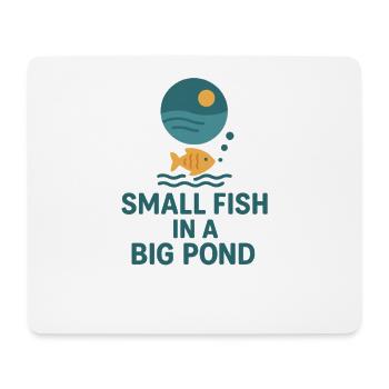 Petits poissons dans un grand étang, diction motivante - Tapis de souris (format paysage) - blanc - Devant