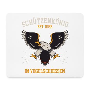 Schützenkönig 2026 Im Vogelschiessen Schützenfest - Mousepad (Querformat) - Weiß - Vorne